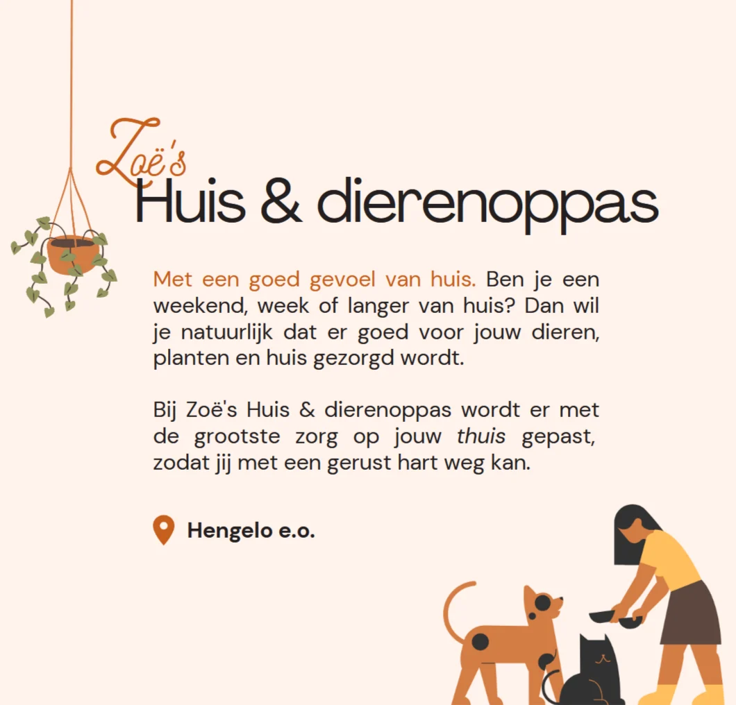 Zoë's Huis & dierenoppas | Hengelo, Enschede, Borne e.o. - 2